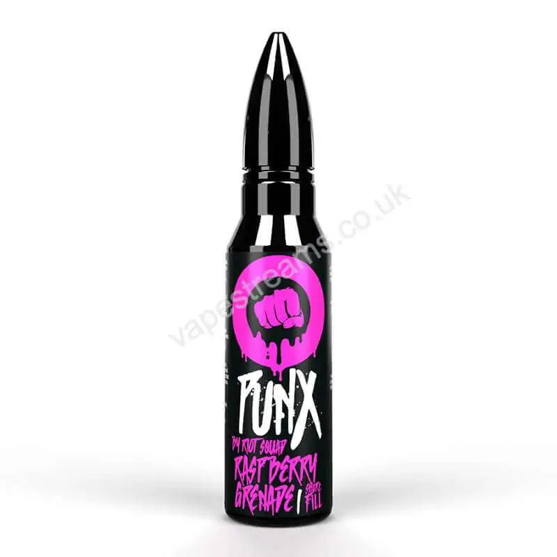 Raspberry Grenade 50ml Eliquid Shortfill Bottle By Riot Squad Punx