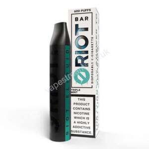 riot bar triple mint disposable vape pod with box