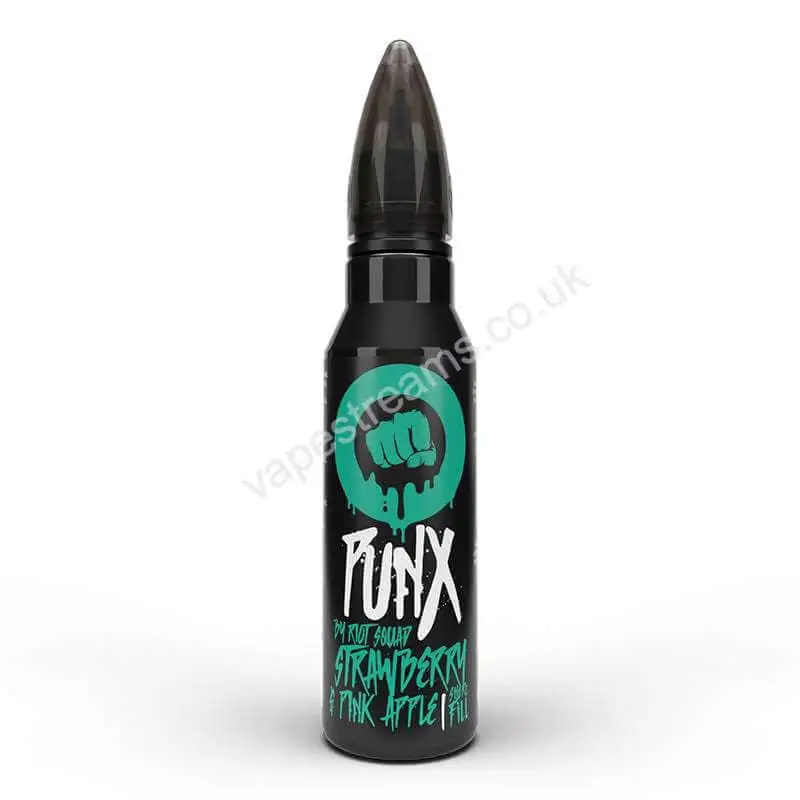 riot squad punx strawberry and pink apple 50ml eliquid shortfill bottle