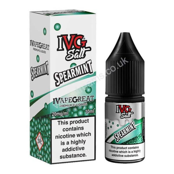 Spearmint Nicotine Salt Eliquid Bottle With Box By I Vg Salt
