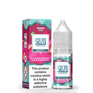 Sqzd Salts On Ice Strawberry Raspberry Nicotine Salt Eliquid Bottle With Box By Sqzd Fruit Co