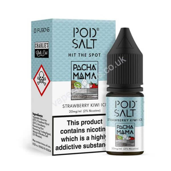 Strawberry Kiwi Ice Nicotine Salt Eliquid By Pacha Mama Pod Salt Fusions