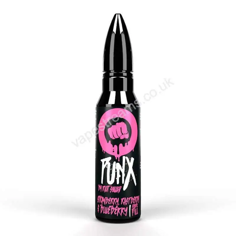 Strawberry Raspberry Blueberry 50ml Eliquid Shortfill Bottle By Riot Squad Punx