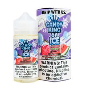 Strawberry Watermelon Bubblegum Ice 100ml E Liquid Shortfill Bottle By Candy King