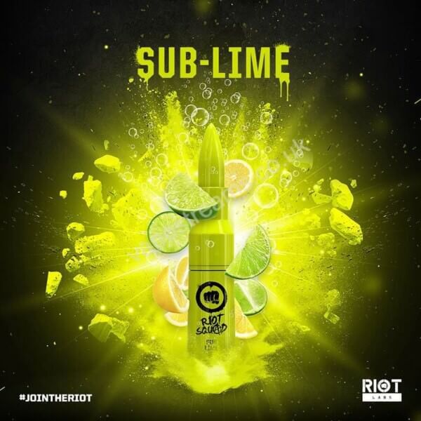 Sub Lime 50ml Eliquid Shortfill Bottle By Riot Squad 1