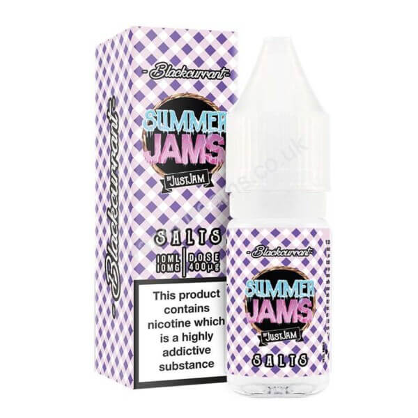 Summer Jams Blackcurrant Nicotine Salt Eliquid Bottle With Box By Just Jam