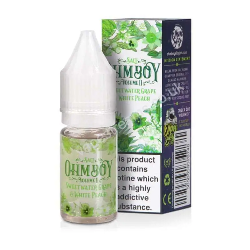 Sweetwater Grape And White Peach Nicotine Salt Eliquid By Ohm Boy Salt Volume Ii