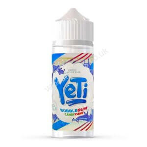 Yeti Bubblegum Candy Cane 100ml Eliquid Shortfill By Yeti Candy Cane