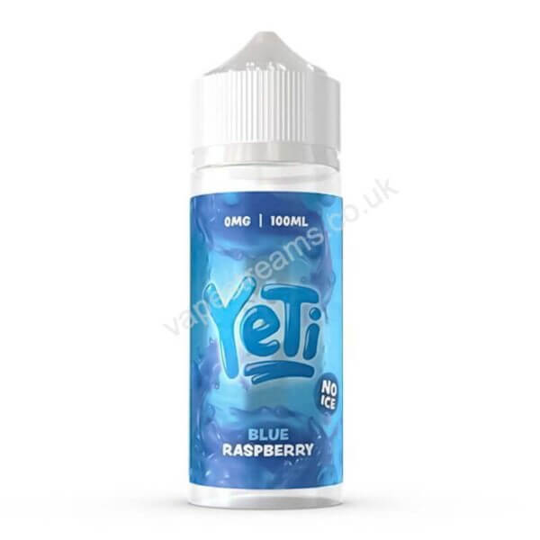 yeti defrosted blue raspberry no ice 100ml eliquid shortfill bottle