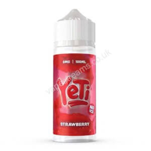 yeti defrosted strawberry no ice 100ml eliquid shortfill bottle