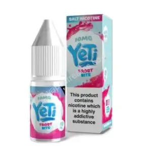 yeti frost bite salt nic eliquid 10ml bottle with box