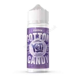 yeti frozen cotton candy grape blackberry 100ml eliquid bottle