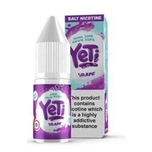 Yeti Grape Salt Nicotine Eliquid 10ml Bottle With Box