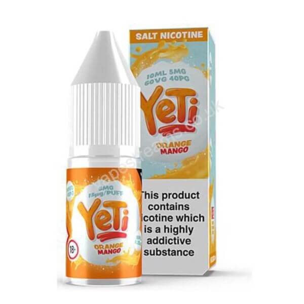 Yeti Orange Mango Salt Nicotine Eliquid 10ml Bottle With Box
