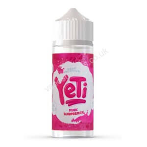yeti pink raspberry 100ml eliquid shortfill bottle