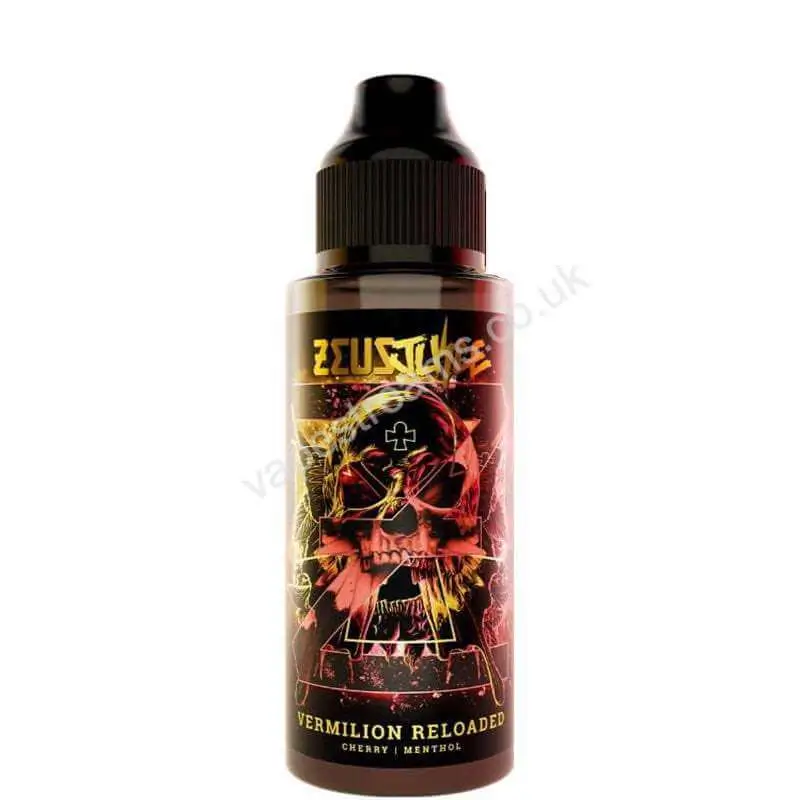 zeus juice vermilion reloaded 100ml eliquid shortfill bottle