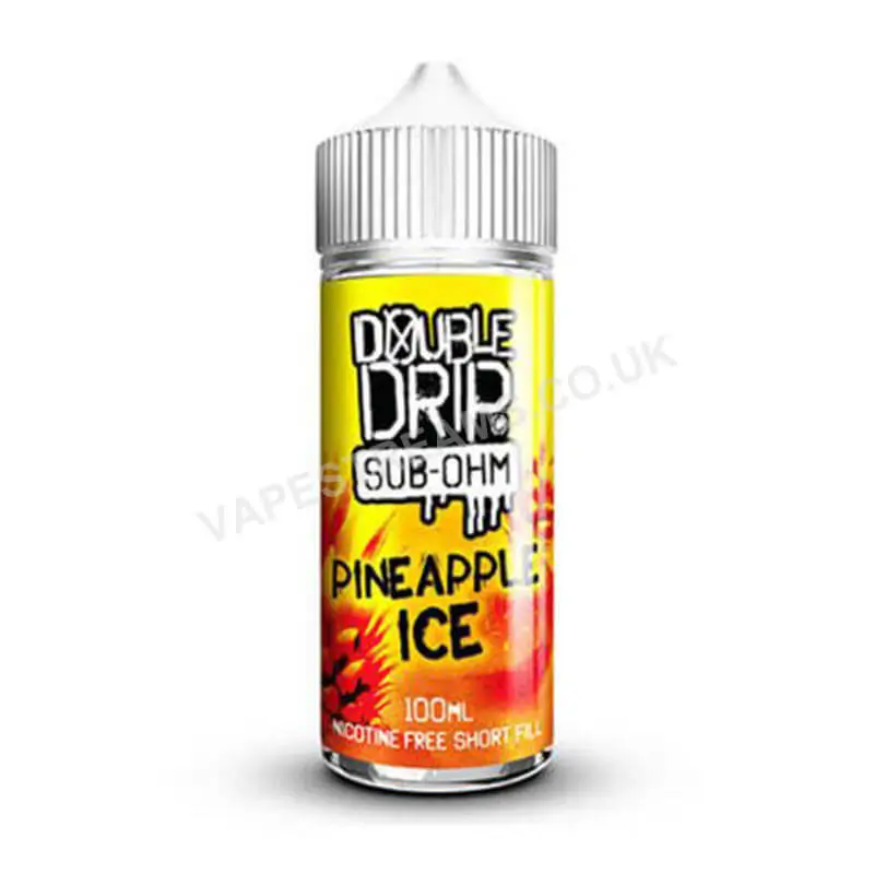 Double Drip Pineapple Ice 100ml E Liquid Shortfill Bottle