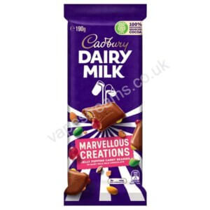 Marvellous Creations Jelly Popping Candy Beanies milk chocolate block 190g