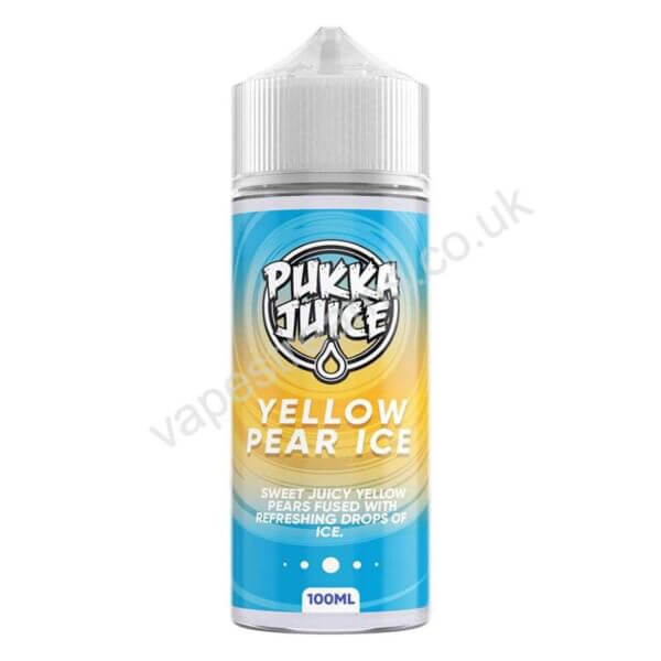 Pukka Juice Yellow Pair Ice Eliquid Shortfill 100ml Bottle