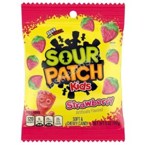 Sour Patch Kids Strawberry 141g (5oz) peg bag