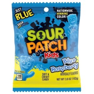 Sour Patch Kids blue raspberry 102g (3.6oz) peg bag