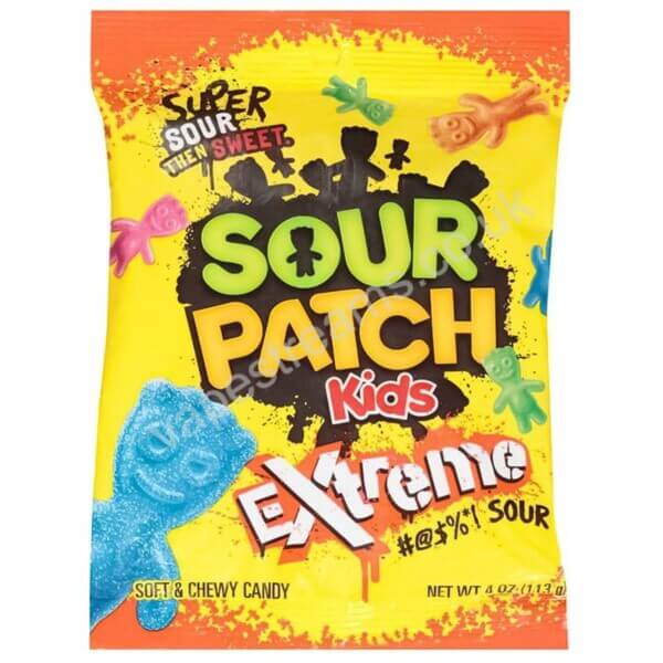 Sour Patch Kids extreme sour 113g (4oz) peg bag