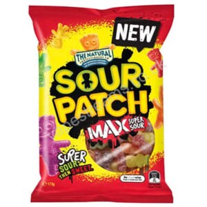 Sour Patch Kids max super sour peg bag 170g – australia