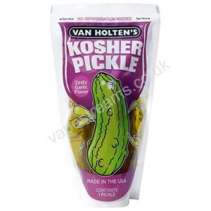 Van Holten’s Kosher Pickle Zesty Garlic Jumbo pickle in a pouch