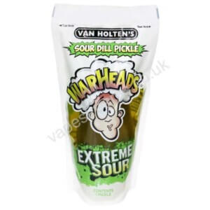 Van Holten’s Warheads Sour Dill Pickle Jumbo pickle in a pouch