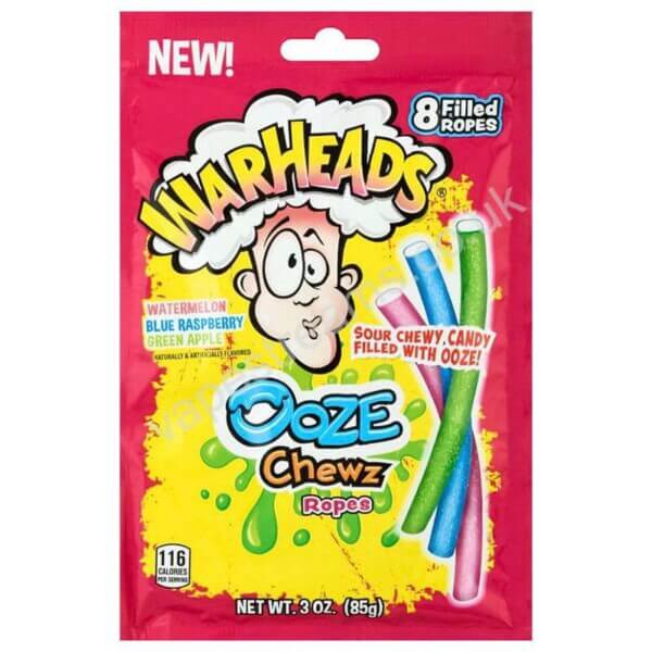Warheads Ooze Chewz Ropes Peg Bag 85g
