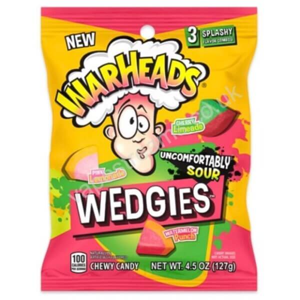 Warheads sour wedgies peg bag 127g (4.5oz)