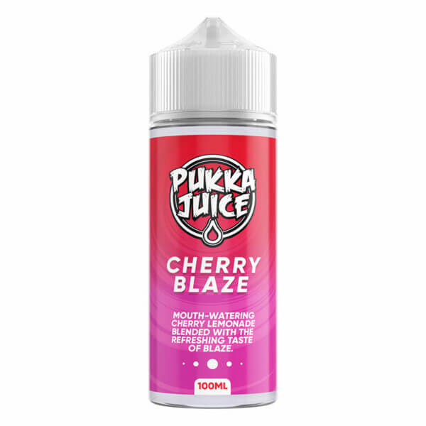 pukka juice cherry blaze 100ml e-liquid shortfill bottle
