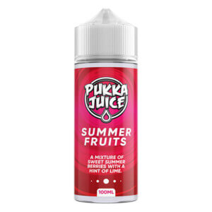 pukka juice summer fruits 100ml e-liquid shortfill bottle