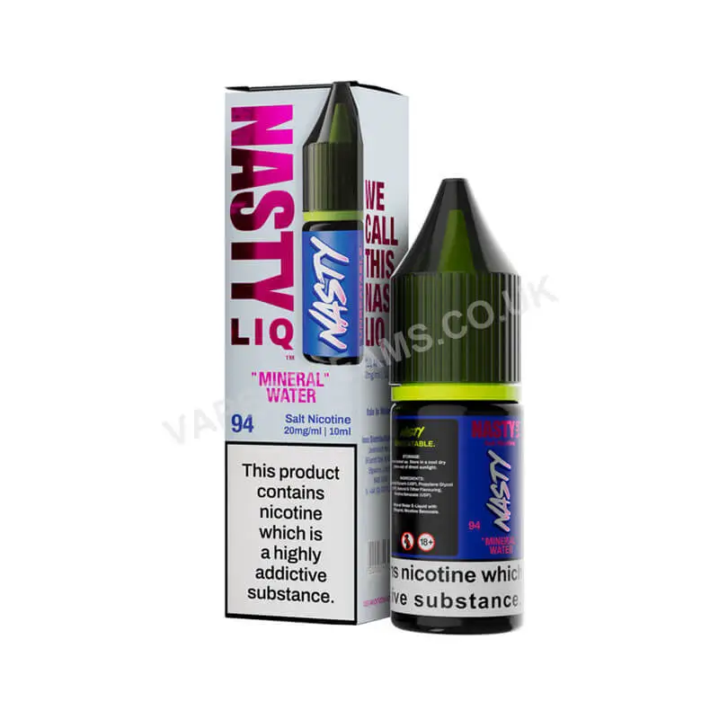 Nastyliq Mineral Water 10ml Nic Salt E Liquid Bottle With Box