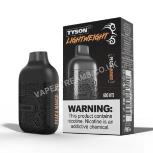 Tyson 2.0 Lightweight Peach Mango Disposable Vape Pod With Box
