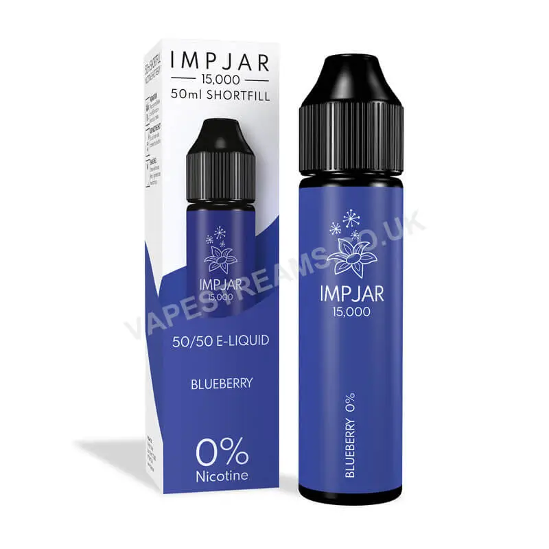 Imp Jar Blueberry 50ml E Liquid Shortfill Bottle With Box