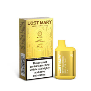 Lost Mary Bm600s Gold Edition Berry Apple Peach Disposable Vape Pod With Box