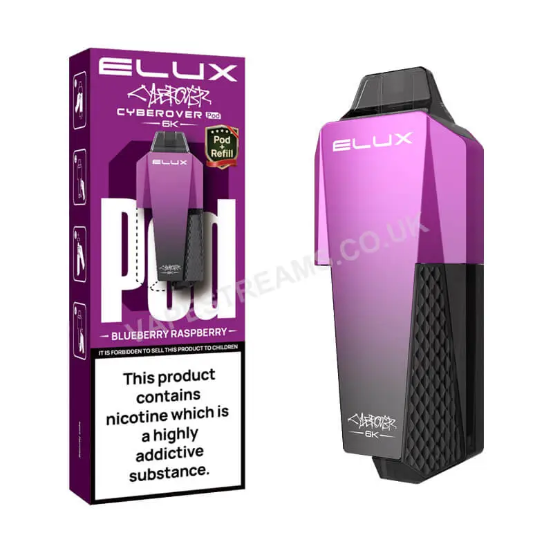 Elux Cyberover 6k Blueberry Raspberry Prefilled Pod