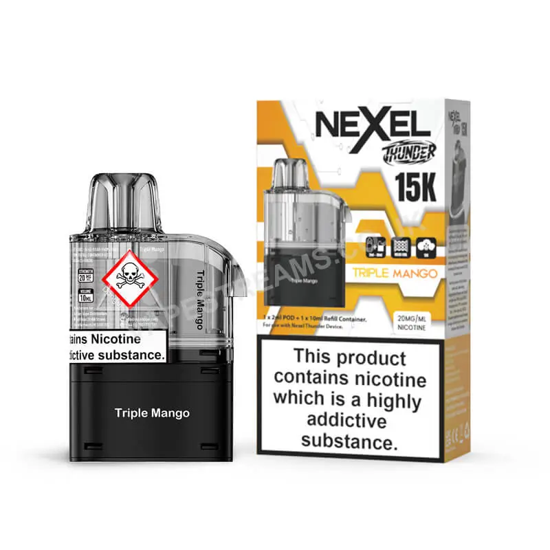 Nexel Thunder 15k Triple Mango Prefilled Pods With Box