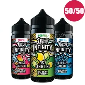 Doozy Infinity 5050 100ml Eliquid Shortfill Bottles Vs