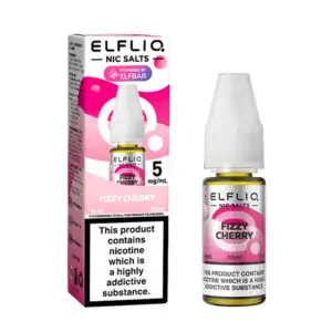Elfliq Elfbar 5mg Fizzy Cherry 10ml Nic Salt Bottle With Box